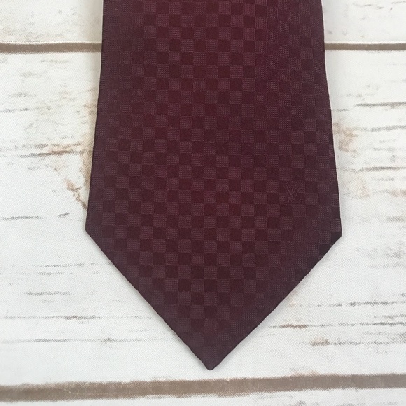 Louis Vuitton Other - Louis Vuitton Red Wine Checker Men Tie